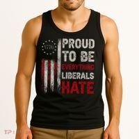 Proud To Be Everything Liberals Hate 1776 Flag Tank Top thumb 3