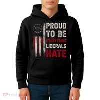 Proud To Be Everything Liberals Hate 1776 Flag Kids Hoodie thumb 4