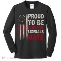 Proud To Be Everything Liberals Hate 1776 Flag Kids Long Sleeve Shirt thumb 0