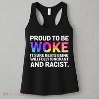 Proud To Be Woke It Sure Beats Being Willfully Ignorant Women's Tank Top thumb 3