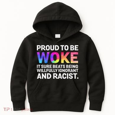 Proud To Be Woke It Sure Beats Being Willfully Ignorant Kids Hoodie
