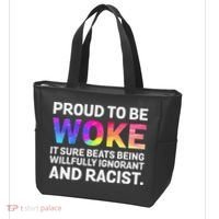 Proud To Be Woke It Sure Beats Being Willfully Ignorant Tote Bag thumb 3