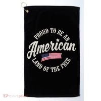 Proud To Be An American Gift Golf Towel thumb 0
