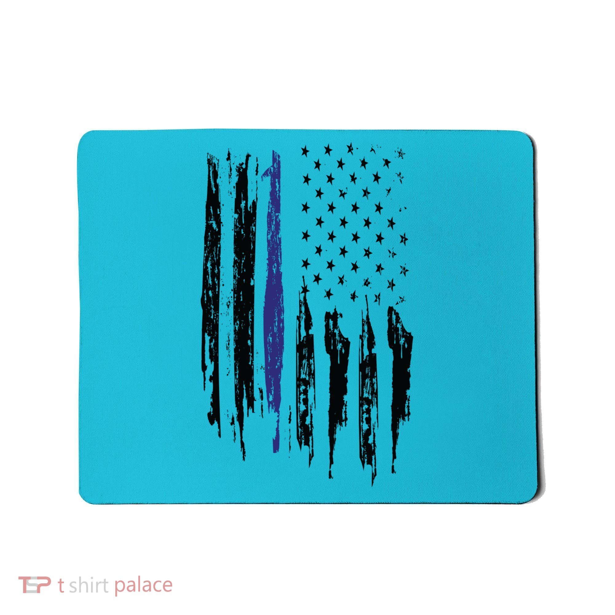 Police Thin Blue Line Flag Gift Crewneck Meaningful Gift Mens Mousepad