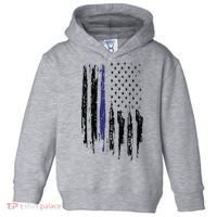Police Thin Blue Line Flag Gift Crewneck Meaningful Gift Mens Toddler Hoodie thumb 0