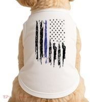 Police Thin Blue Line Flag Gift Crewneck Meaningful Gift Mens Doggie Tank thumb 0