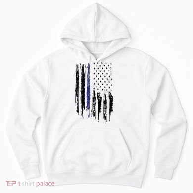 Police Thin Blue Line Flag Gift Crewneck Meaningful Gift Mens Hoodie