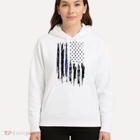Police Thin Blue Line Flag Gift Crewneck Meaningful Gift Mens Hoodie thumb 5