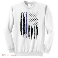 Police Thin Blue Line Flag Gift Crewneck Meaningful Gift Mens Sweatshirt thumb 0