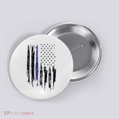 Police Thin Blue Line Flag Gift Crewneck Meaningful Gift Mens Button