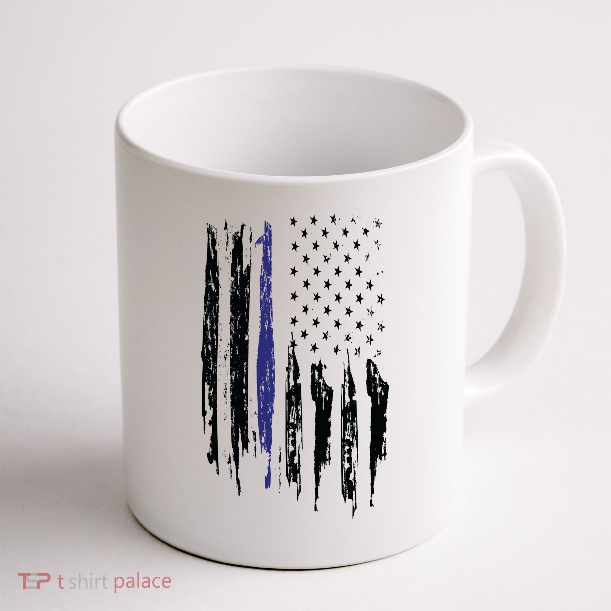 Police Thin Blue Line Flag Gift Crewneck Meaningful Gift Mens Coffee Mug