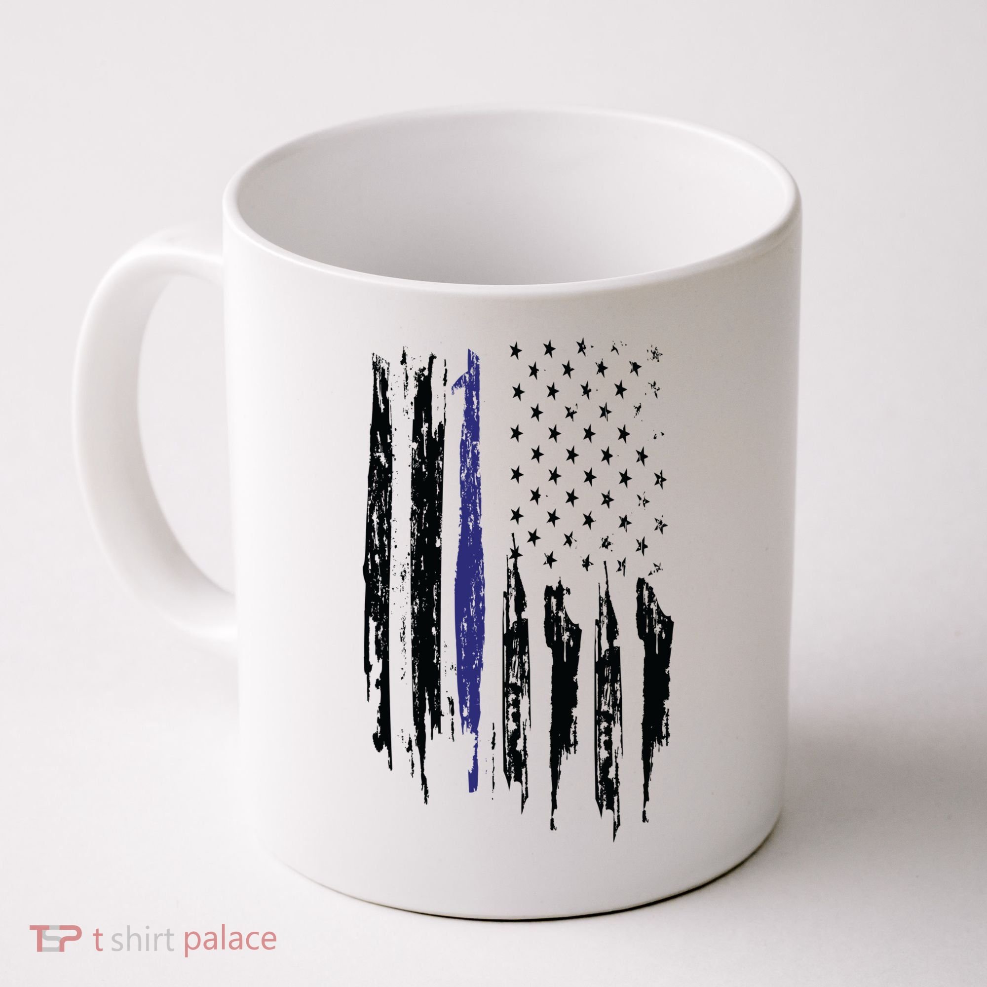 Police Thin Blue Line Flag Gift Crewneck Meaningful Gift Mens Coffee Mug
