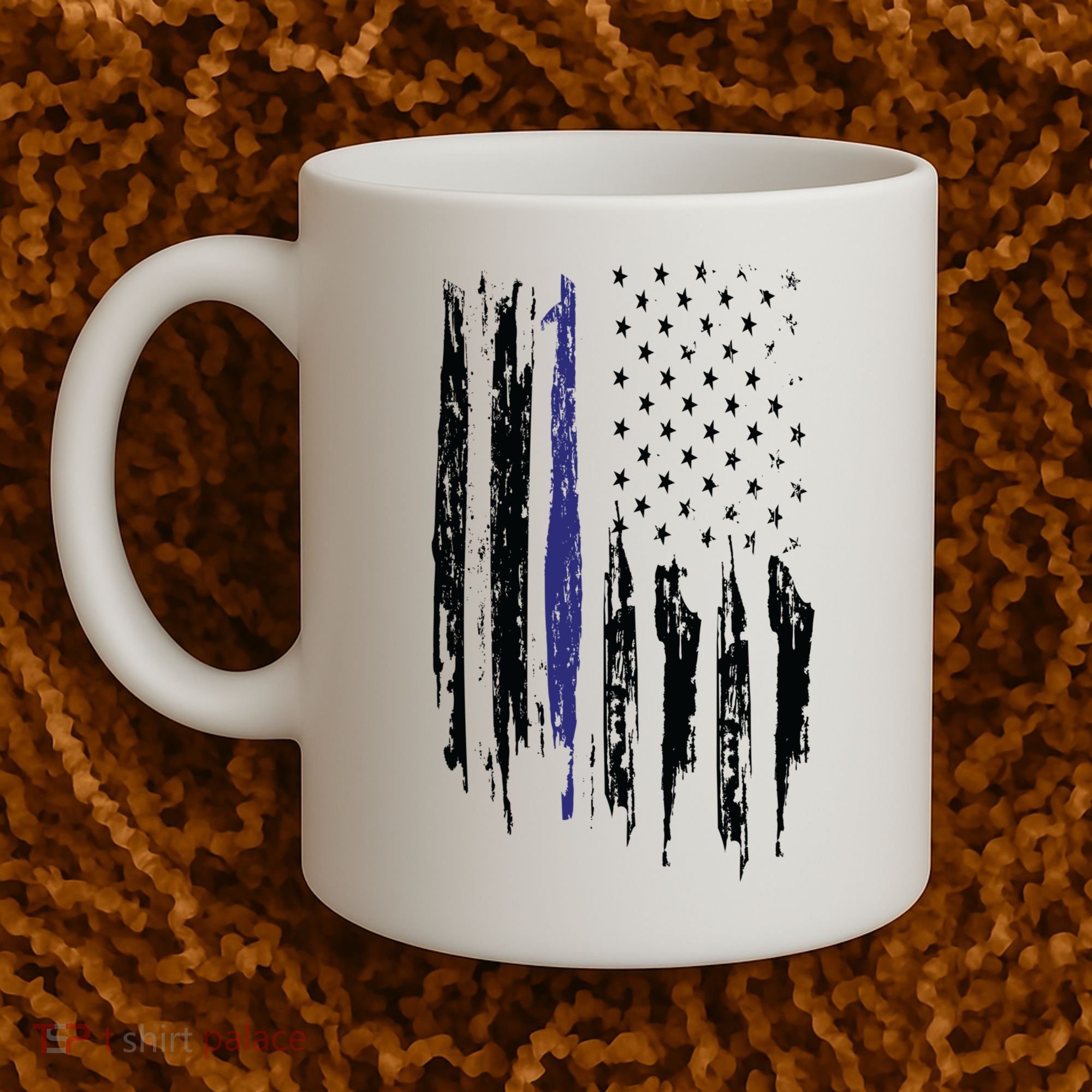 Police Thin Blue Line Flag Gift Crewneck Meaningful Gift Mens Coffee Mug