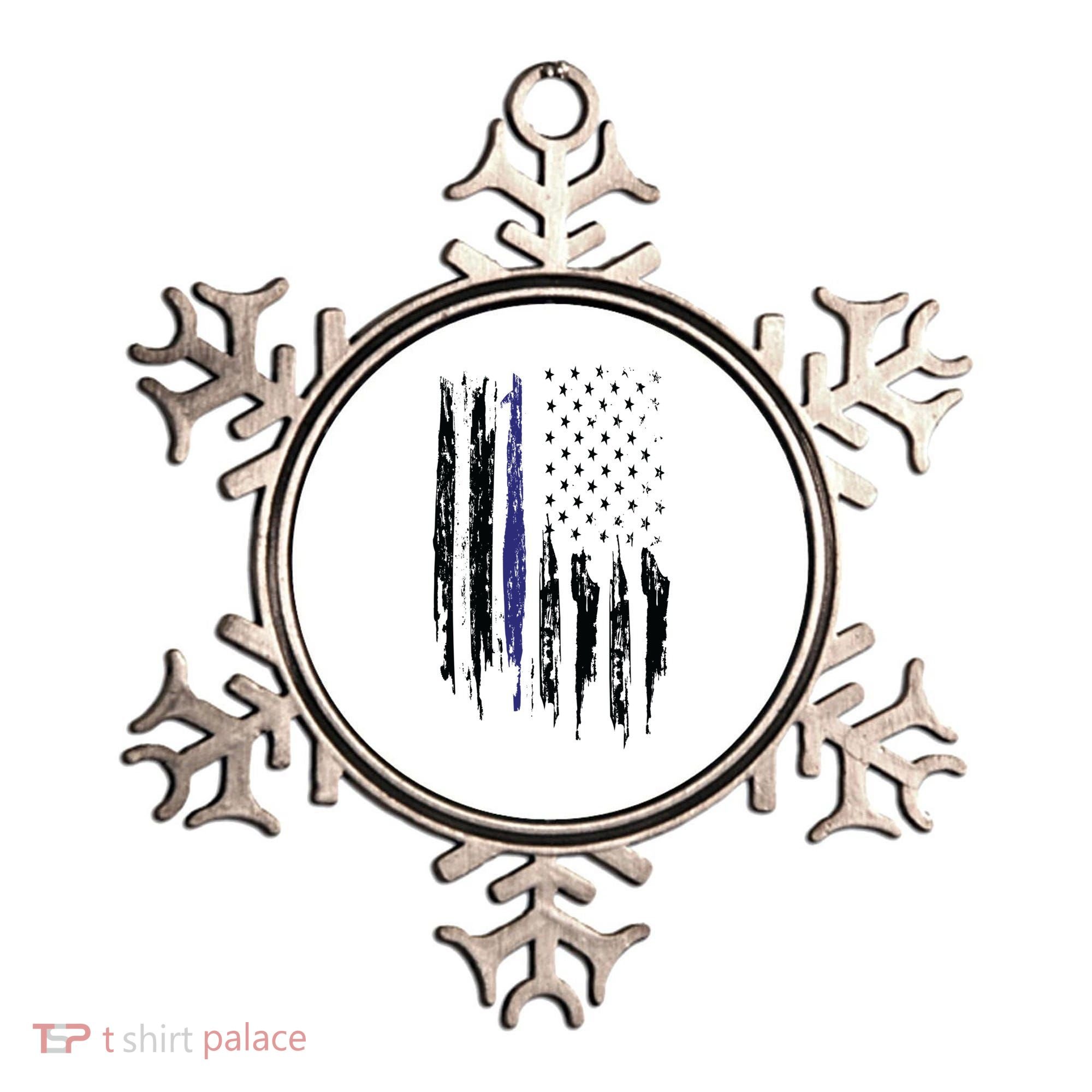 Police Thin Blue Line Flag Gift Crewneck Meaningful Gift Mens Ornament