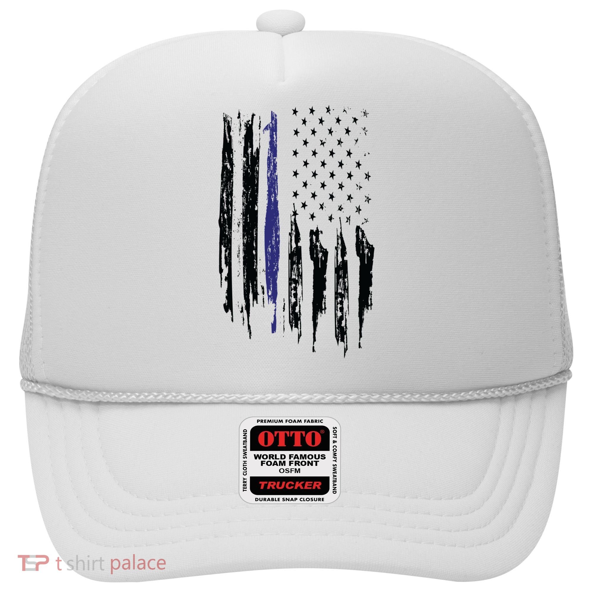 Police Thin Blue Line Flag Gift Crewneck Meaningful Gift Mens Hat