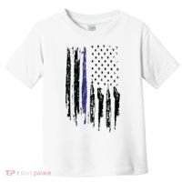 Police Thin Blue Line Flag Gift Crewneck Meaningful Gift Mens Toddler T-Shirt thumb 0