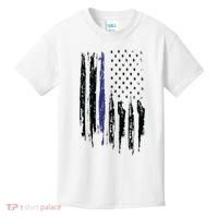 Police Thin Blue Line Flag Gift Crewneck Meaningful Gift Mens Kids T-Shirt thumb 0