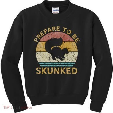 Prepare To Be Skunked Cribbage Lovers Vintage Cribbage Game Kids Sweatshirt