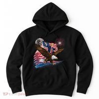 Patriotic Trump Bald Eagle American Pride Usa Flag July 4th Hoodie thumb 0