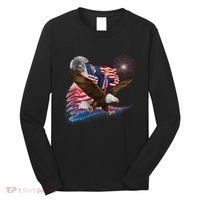 Patriotic Trump Bald Eagle American Pride Usa Flag July 4th Long Sleeve Shirt thumb 0