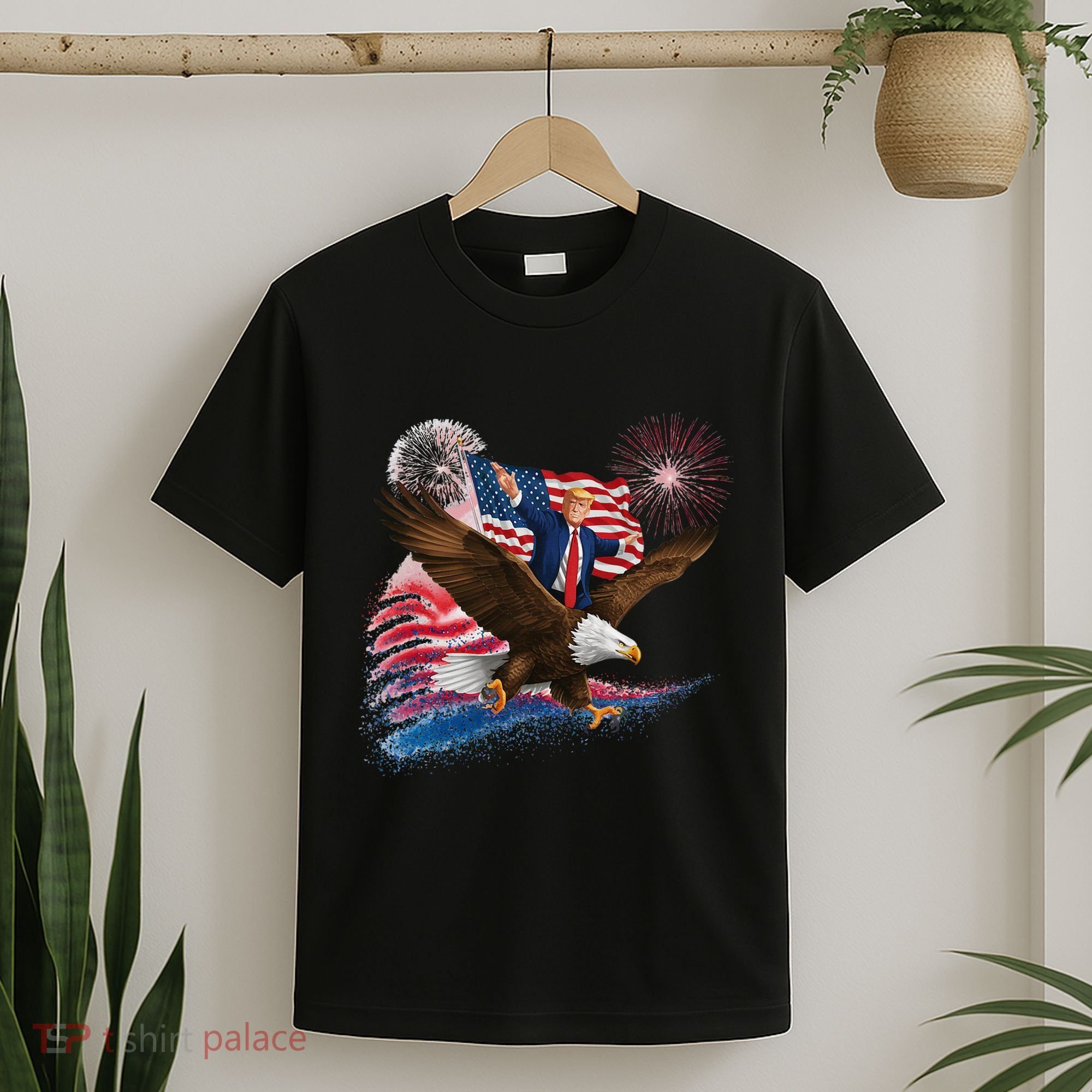 Patriotic Trump Bald Eagle American Pride Usa Flag July 4th T-Shirt