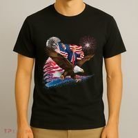 Patriotic Trump Bald Eagle American Pride Usa Flag July 4th T-Shirt thumb 3