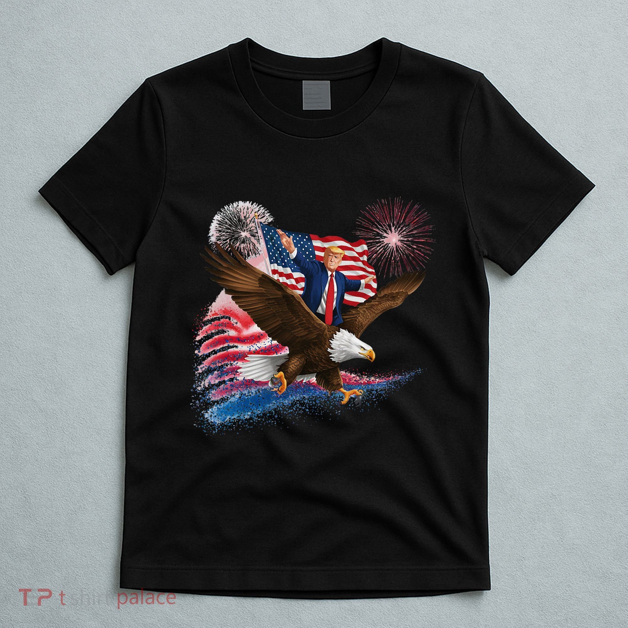Patriotic Trump Bald Eagle American Pride Usa Flag July 4th T-Shirt