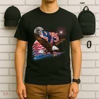 Patriotic Trump Bald Eagle American Pride Usa Flag July 4th T-Shirt thumb 6