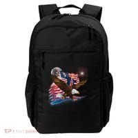 Patriotic Trump Bald Eagle American Pride Usa Flag July 4th Backpack thumb 0
