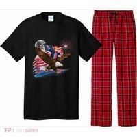 Patriotic Trump Bald Eagle American Pride Usa Flag July 4th Pajama Set thumb 0