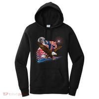 Patriotic Trump Bald Eagle American Pride Usa Flag July 4th Women's Hoodie thumb 0