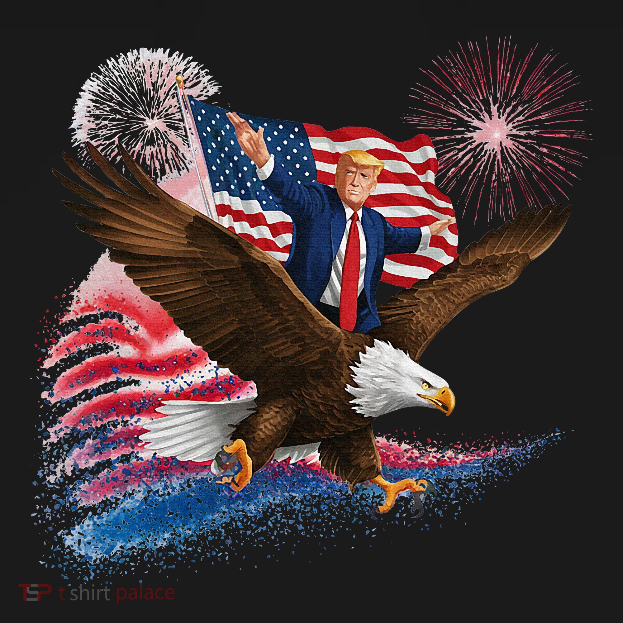 Patriotic Trump Bald Eagle American Pride Usa Flag July 4th Women's Hoodie