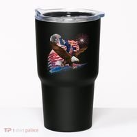 Patriotic Trump Bald Eagle American Pride Usa Flag July 4th Tumbler thumb 0