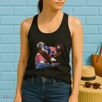 Patriotic Trump Bald Eagle American Pride Usa Flag July 4th Women's Tank Top thumb 2