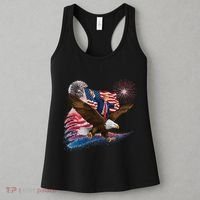 Patriotic Trump Bald Eagle American Pride Usa Flag July 4th Women's Tank Top thumb 3