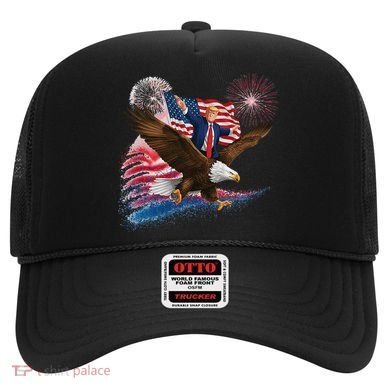 Patriotic Trump Bald Eagle American Pride Usa Flag July 4th Hat