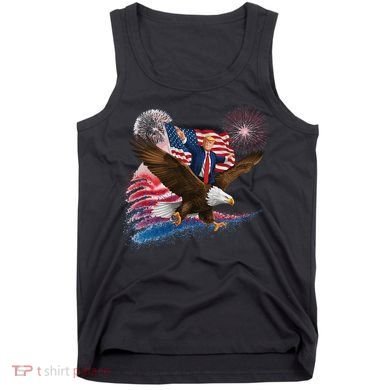 Patriotic Trump Bald Eagle American Pride Usa Flag July 4th Tank Top