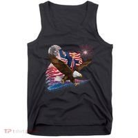 Patriotic Trump Bald Eagle American Pride Usa Flag July 4th Tank Top thumb 0