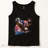 Patriotic Trump Bald Eagle American Pride Usa Flag July 4th Tank Top thumb 2