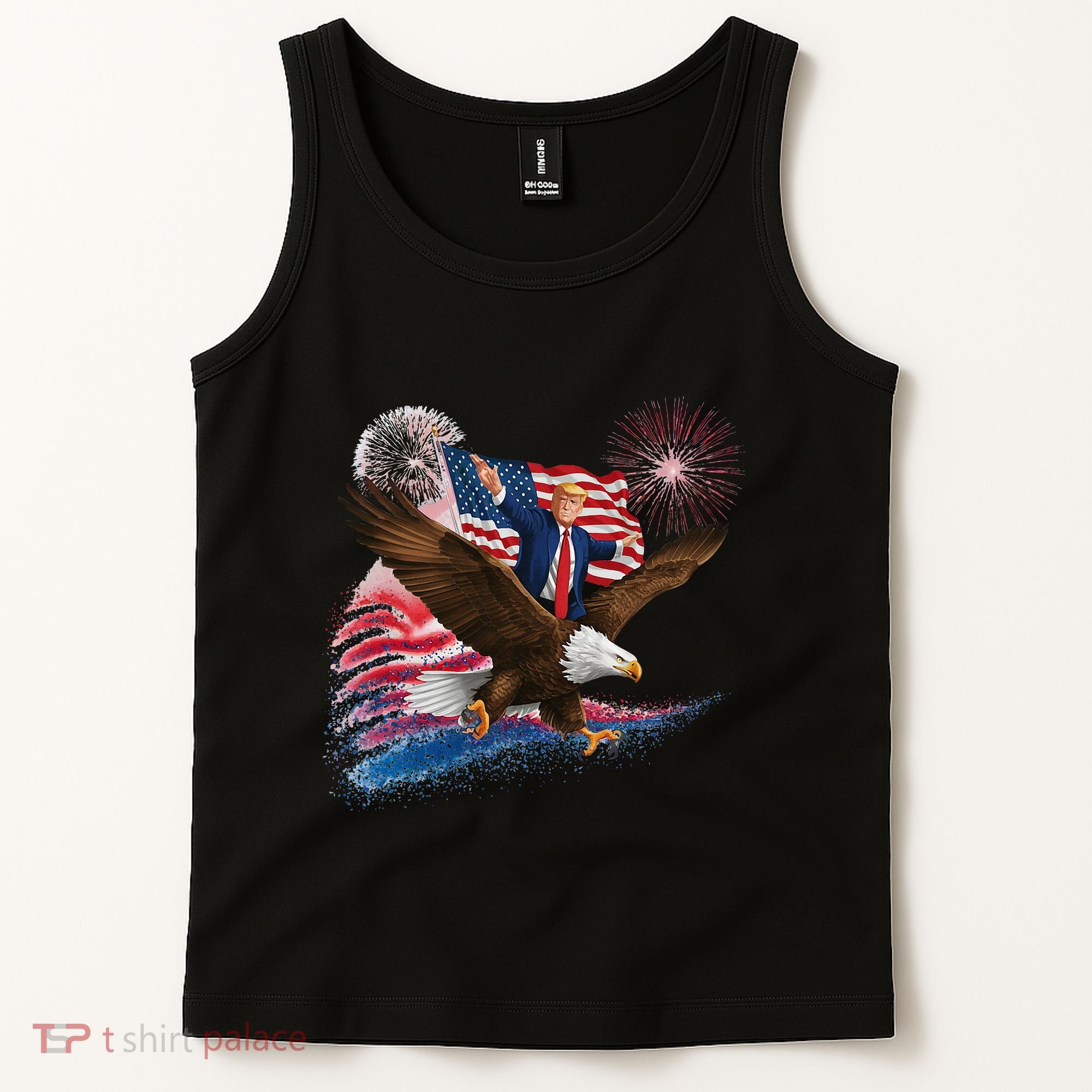 Patriotic Trump Bald Eagle American Pride Usa Flag July 4th Tank Top