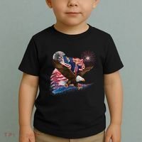 Patriotic Trump Bald Eagle American Pride Usa Flag July 4th Toddler T-Shirt thumb 2