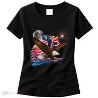 Patriotic Trump Bald Eagle American Pride Usa Flag July 4th Women's T-Shirt thumb 0
