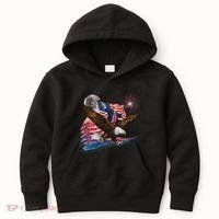Patriotic Trump Bald Eagle American Pride Usa Flag July 4th Kids Hoodie thumb 0