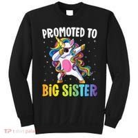 Promoted to Big Sister Dabbing Unicorn Older Sister Sweatshirt thumb 0