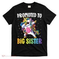 Promoted to Big Sister Dabbing Unicorn Older Sister T-Shirt thumb 0