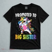 Promoted to Big Sister Dabbing Unicorn Older Sister T-Shirt thumb 5
