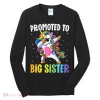 Promoted to Big Sister Dabbing Unicorn Older Sister Tall Long Sleeve Shirt thumb 0