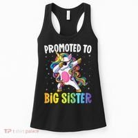 Promoted to Big Sister Dabbing Unicorn Older Sister Women's Tank Top thumb 0