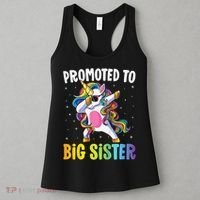 Promoted to Big Sister Dabbing Unicorn Older Sister Women's Tank Top thumb 3