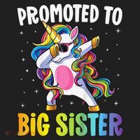 Promoted to Big Sister Dabbing Unicorn Older Sister Hat thumb 2